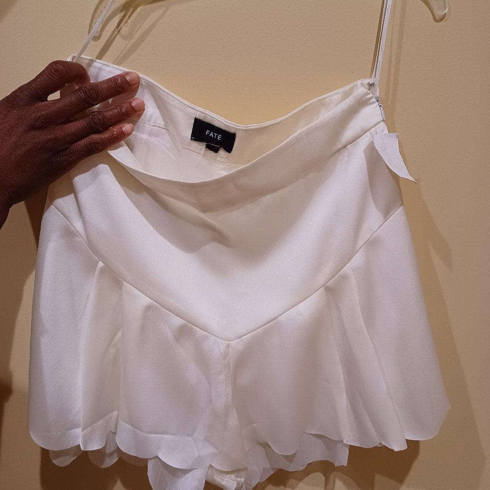 Stylish off white skort